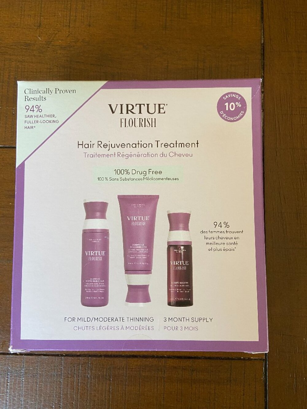 Virtue Flourish Hair Rejuvenation Treatment Kit 3-Month Supply